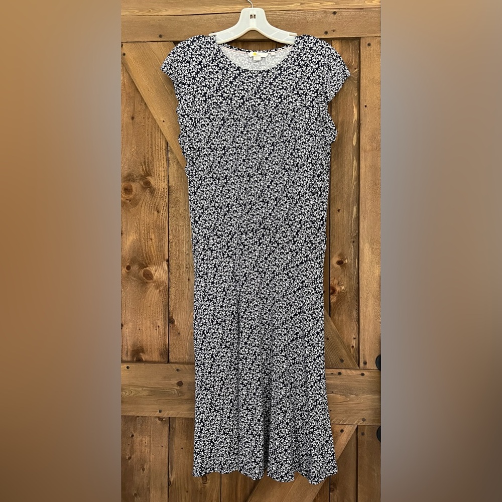 Boden Navy and White Jersey Knit Dress Size 8L